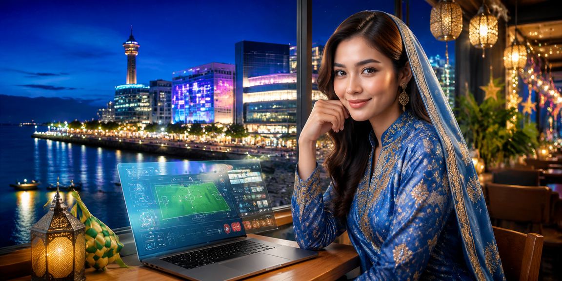 Pemain Malaysia dalam pakaian baju kurung menggunakan platform pertaruhan dan permainan 880
